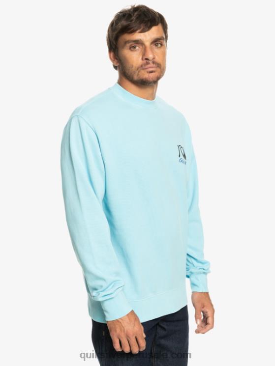 Quiksilver N8LNT1057 hombres cielo azul sudadera con diseño de losa de neón