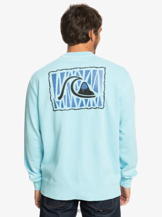 Quiksilver N8LNT1057 hombres cielo azul sudadera con diseño de losa de neón