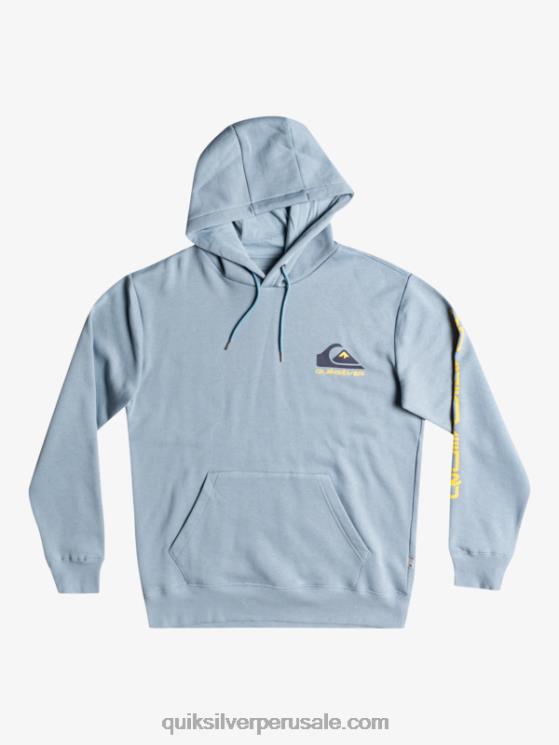 Quiksilver N8LNT1090 hombres negro top de polar con capucha y logo omni