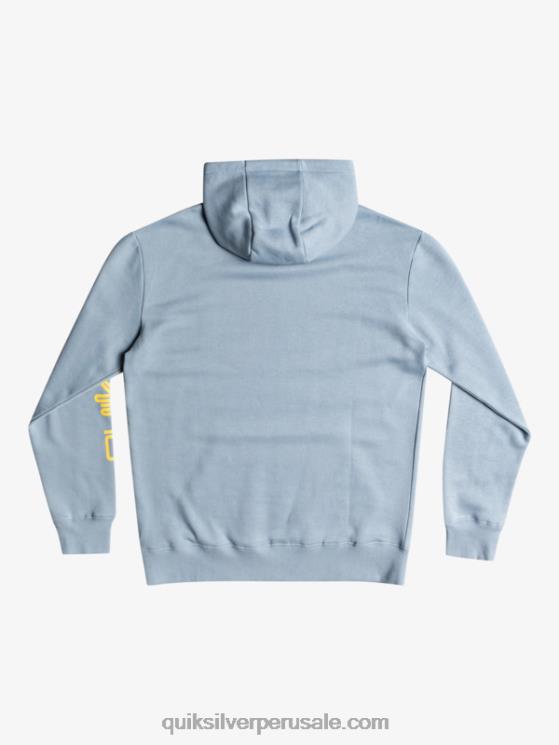 Quiksilver N8LNT1090 hombres negro top de polar con capucha y logo omni