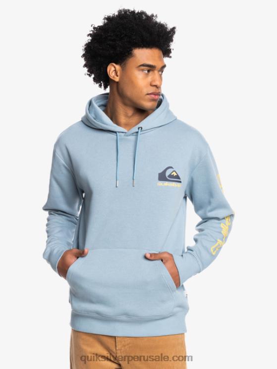 Quiksilver N8LNT1090 hombres negro top de polar con capucha y logo omni