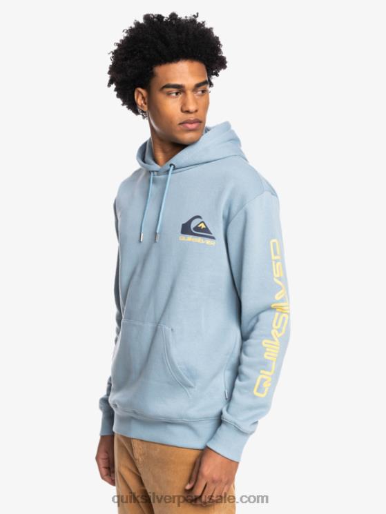 Quiksilver N8LNT1090 hombres negro top de polar con capucha y logo omni