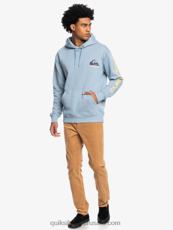 Quiksilver N8LNT1090 hombres negro top de polar con capucha y logo omni