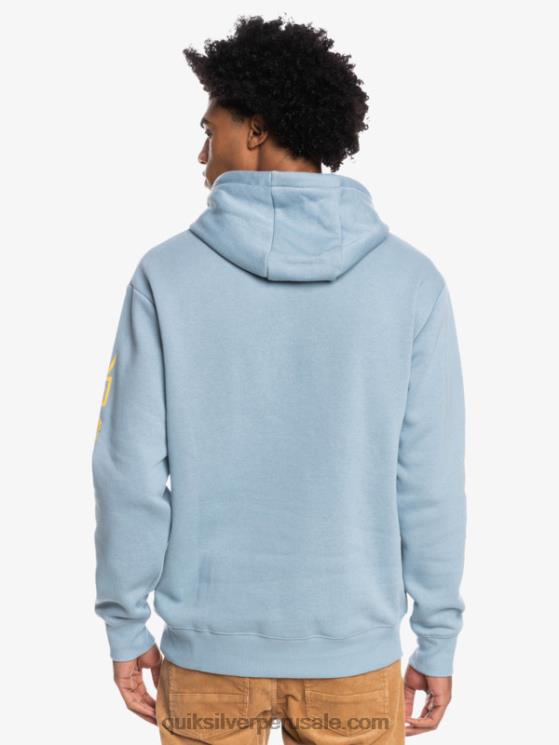 Quiksilver N8LNT1090 hombres negro top de polar con capucha y logo omni