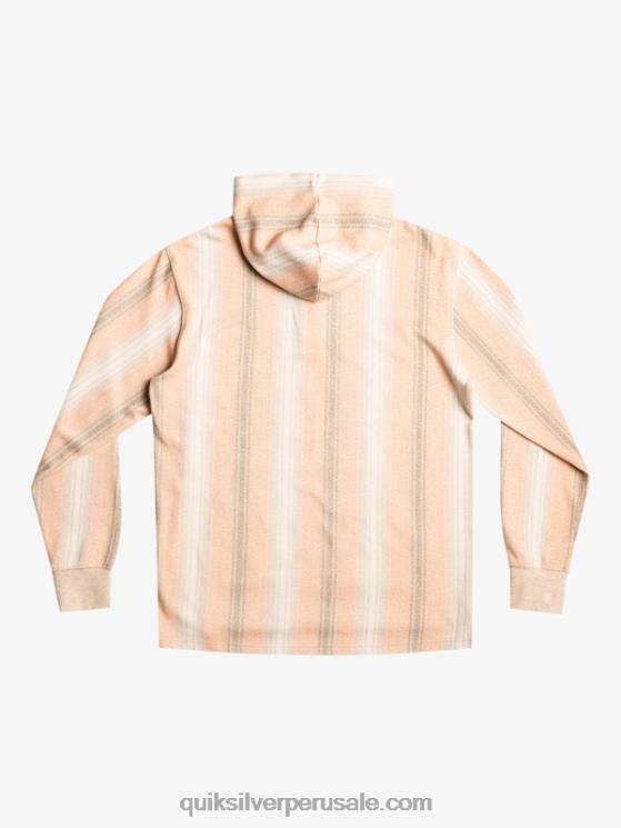 Quiksilver N8LNT1097 hombres praliné baja raya sudadera con capucha baja henley