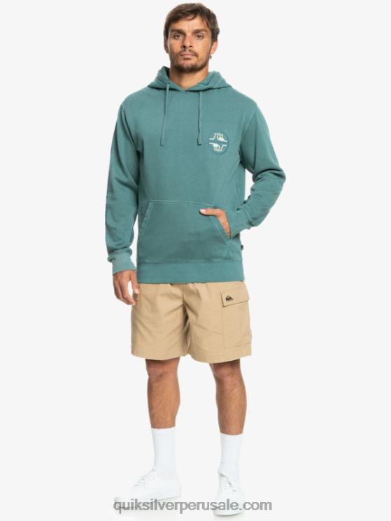 Quiksilver N8LNT1220 hombres azul bretaña sudadera con capucha dulce como losa