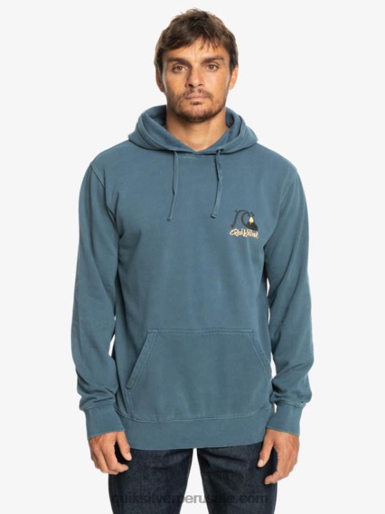 Quiksilver N8LNT1355 hombres mar de bering sudadera con capucha de losa de neón