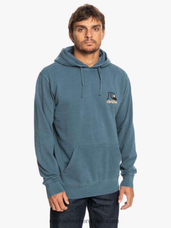 Quiksilver N8LNT1355 hombres mar de bering sudadera con capucha de losa de neón