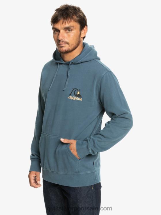Quiksilver N8LNT1355 hombres mar de bering sudadera con capucha de losa de neón