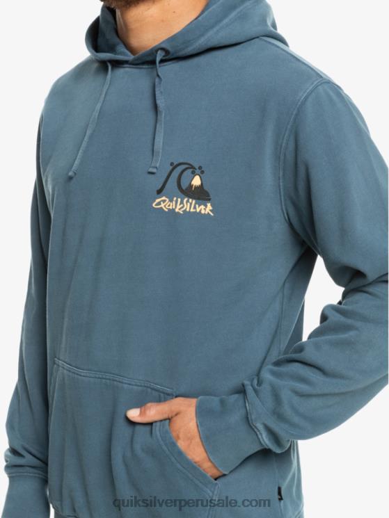 Quiksilver N8LNT1355 hombres mar de bering sudadera con capucha de losa de neón