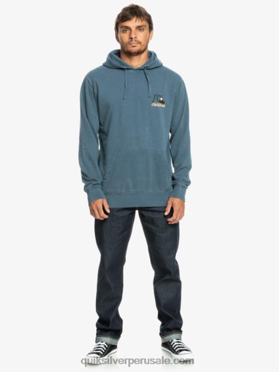 Quiksilver N8LNT1355 hombres mar de bering sudadera con capucha de losa de neón