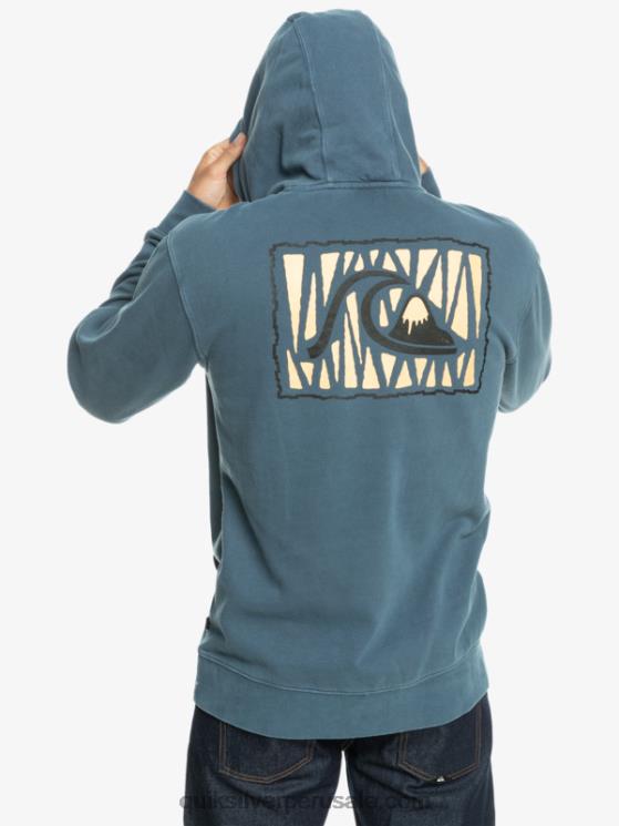 Quiksilver N8LNT1355 hombres mar de bering sudadera con capucha de losa de neón
