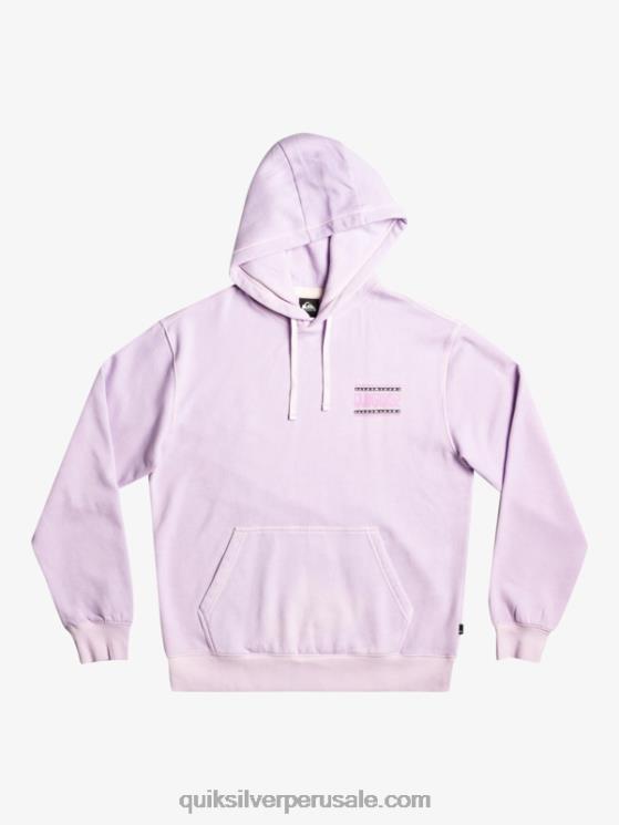 Quiksilver N8LNT1356 hombres lila pastel sudadera con capucha de losa de neón