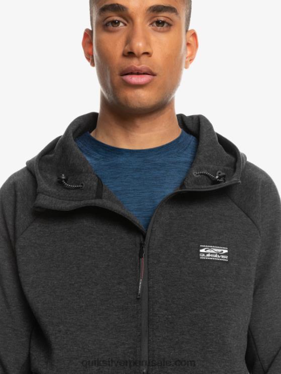 Quiksilver N8LNT1370 hombres brezo fantasma sudadera con capucha y media cremallera