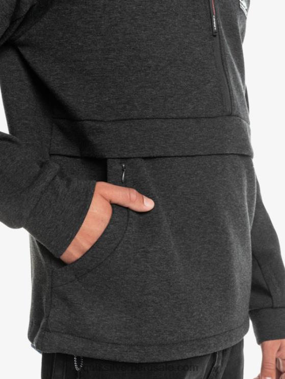 Quiksilver N8LNT1370 hombres brezo fantasma sudadera con capucha y media cremallera