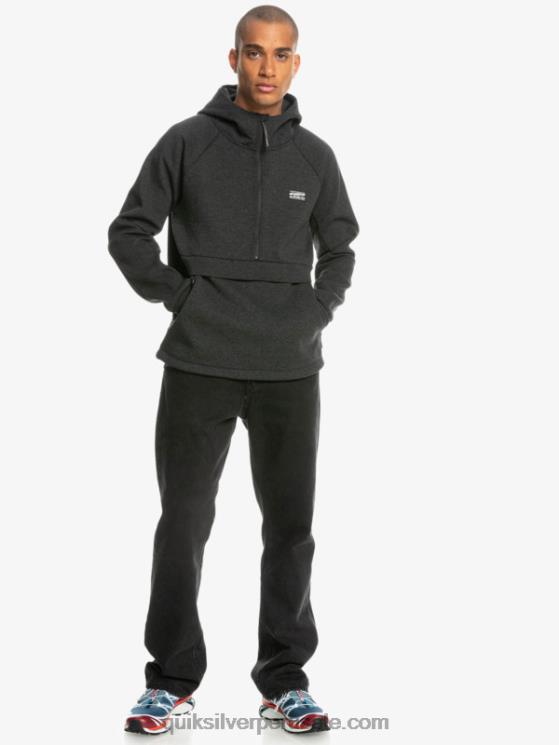 Quiksilver N8LNT1370 hombres brezo fantasma sudadera con capucha y media cremallera