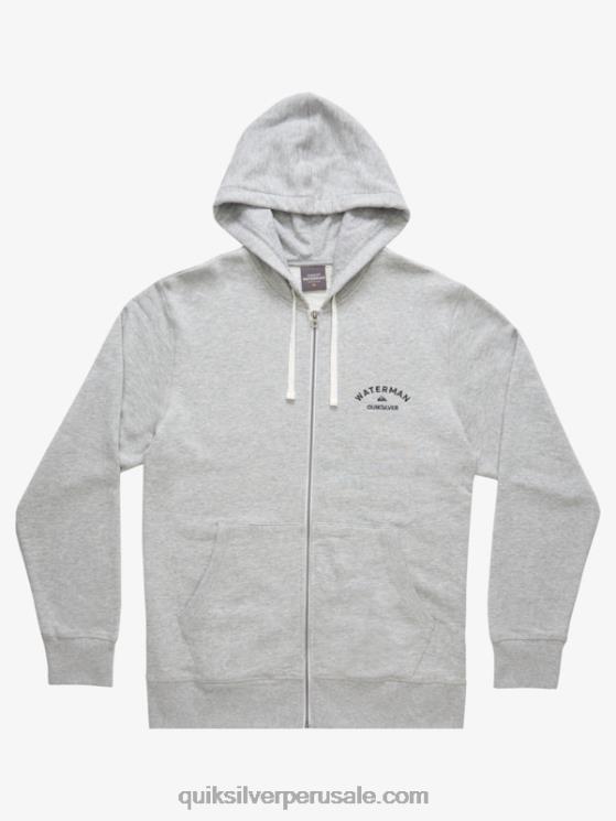Quiksilver N8LNT1419 hombres brezo gris claro sudadera con cremallera waterman after surf