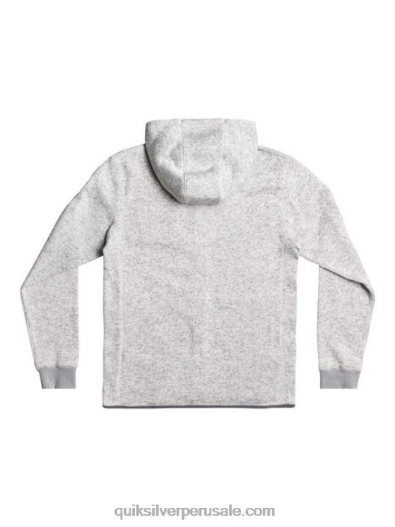 Quiksilver N8LNT1479 hombres brezo gris claro sudadera con cremallera keller