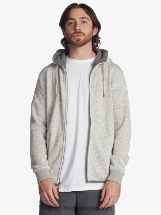 Quiksilver N8LNT1479 hombres brezo gris claro sudadera con cremallera keller