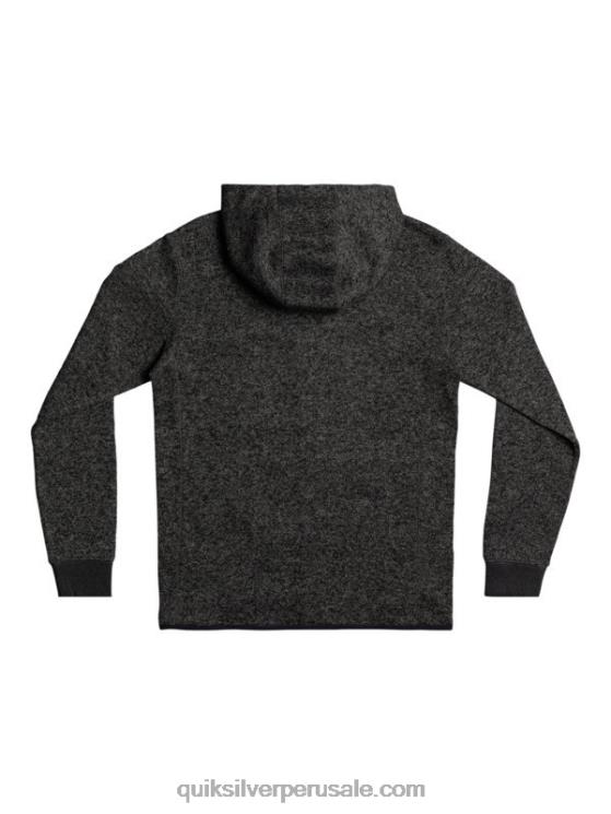 Quiksilver N8LNT1480 hombres brezo gris oscuro sudadera con cremallera keller