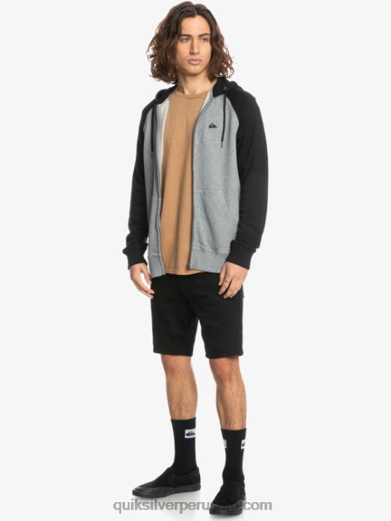 Quiksilver N8LNT1513 hombres blazer azul marino/largo sudadera con cremallera Essentials