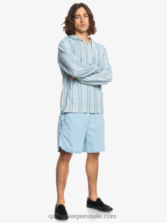 Quiksilver N8LNT1545 hombres azul provenzal baja vert baja sudadera con capucha
