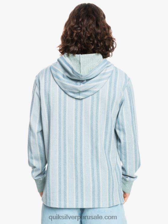 Quiksilver N8LNT1545 hombres azul provenzal baja vert baja sudadera con capucha