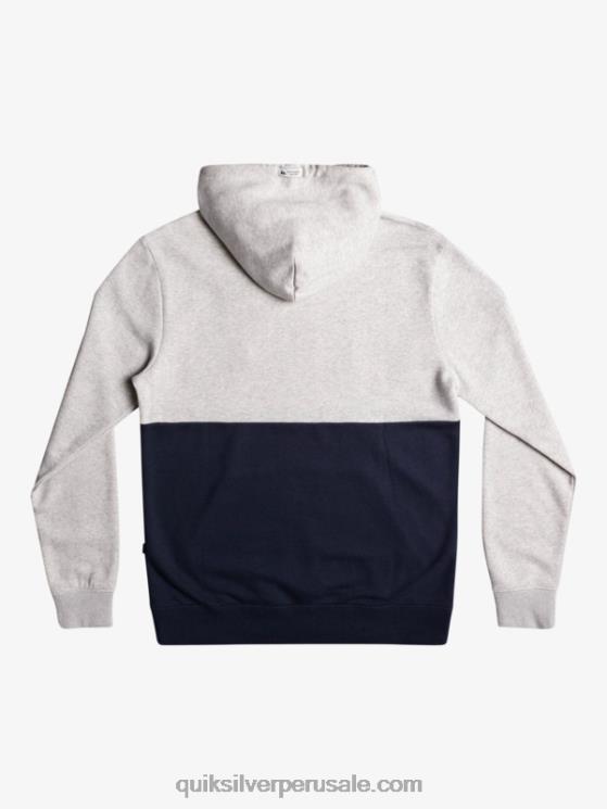 Quiksilver N8LNT1682 hombres brezo gris claro sudadera con capucha grabada