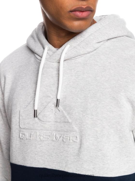 Quiksilver N8LNT1682 hombres brezo gris claro sudadera con capucha grabada
