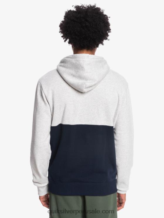 Quiksilver N8LNT1682 hombres brezo gris claro sudadera con capucha grabada