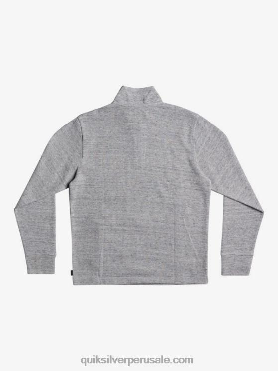 Quiksilver N8LNT1800 hombres brezo gris claro sudadera waterman pointsurf con cremallera y cuello alzado