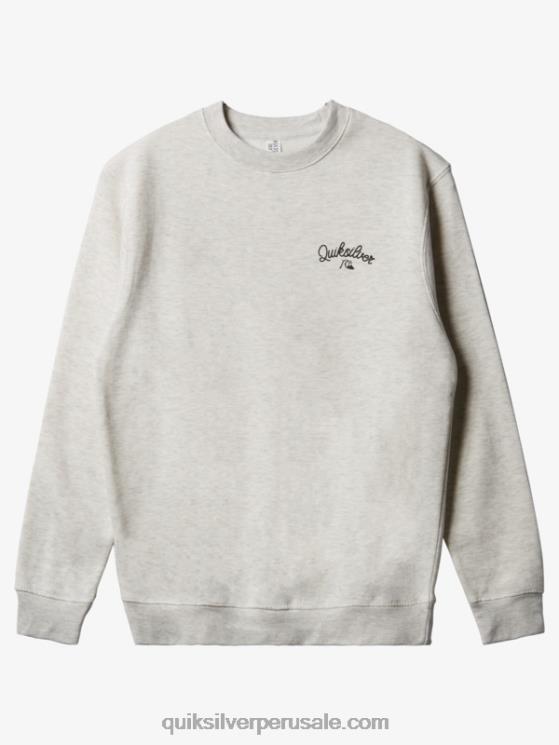 Quiksilver N8LNT1803 hombres brezo de avena sudadera new estate con cuello redondo