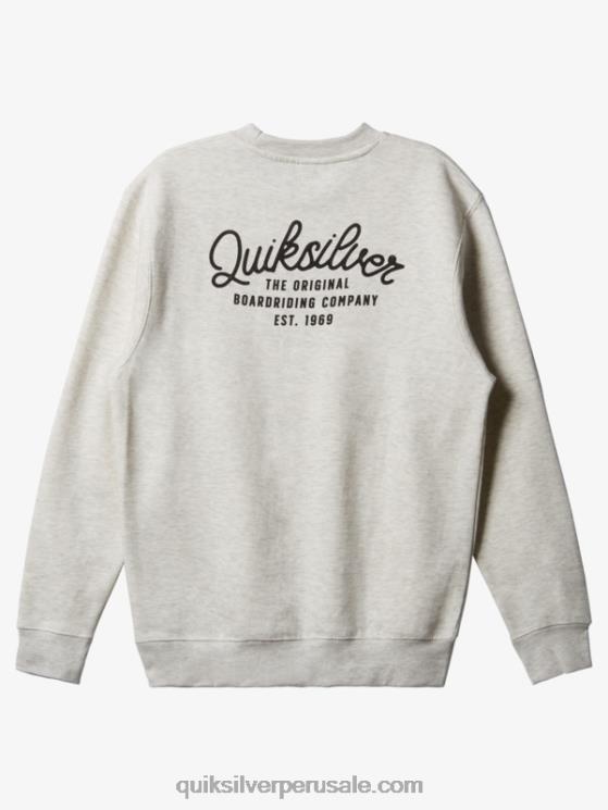 Quiksilver N8LNT1803 hombres brezo de avena sudadera new estate con cuello redondo