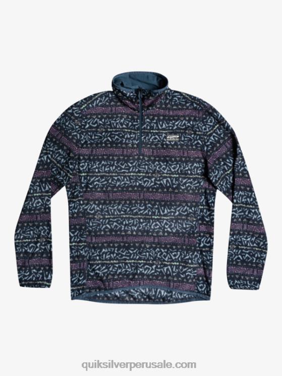 Quiksilver N8LNT1878 hombres canal nórdico de orquídeas polvorientas suéter de lana de un cuarto de aker