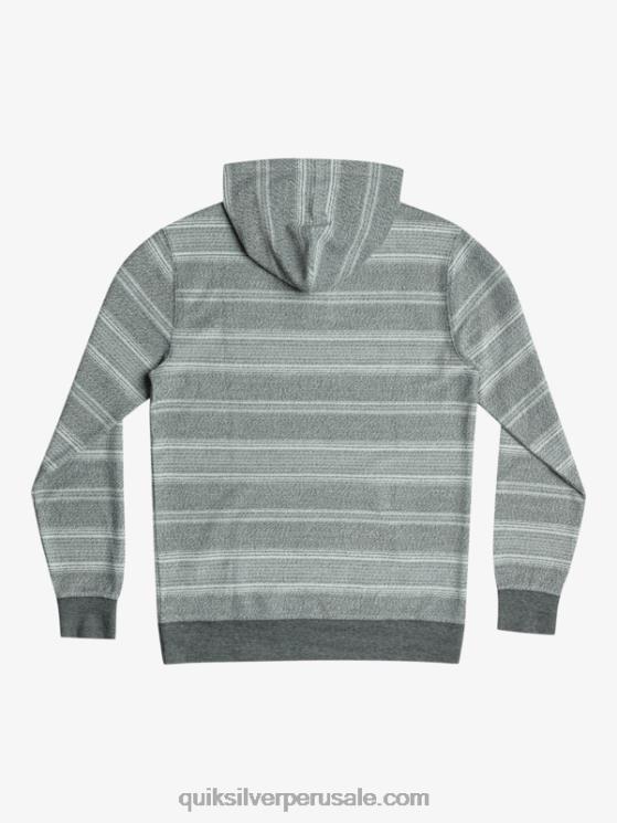 Quiksilver N8LNT580 hombres raya otway negra gran sudadera con capucha otway