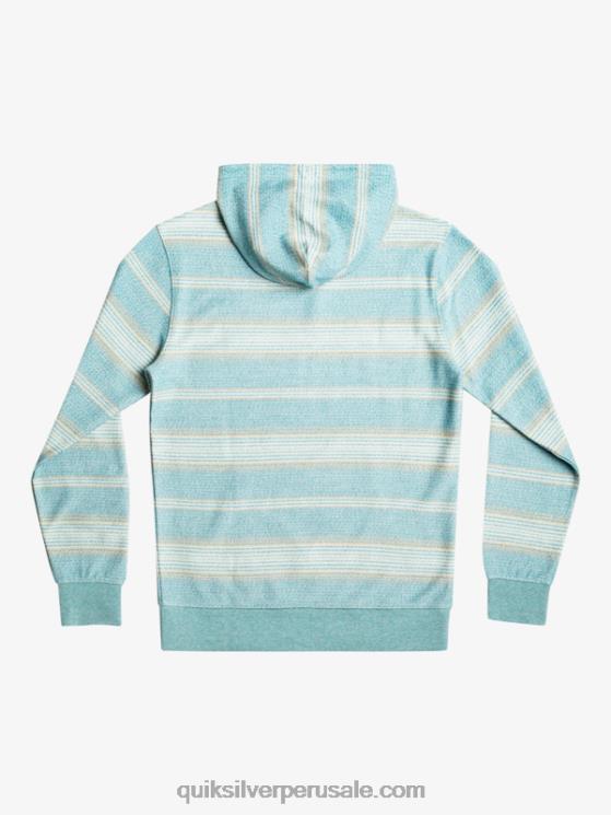 Quiksilver N8LNT581 hombres raya otway azul bretaña gran sudadera con capucha otway