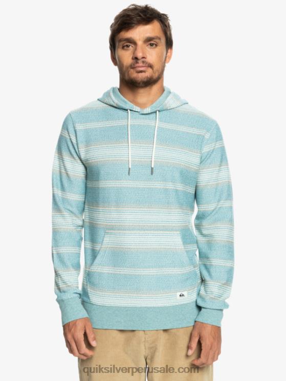 Quiksilver N8LNT581 hombres raya otway azul bretaña gran sudadera con capucha otway