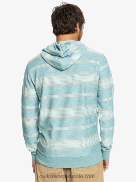Quiksilver N8LNT581 hombres raya otway azul bretaña gran sudadera con capucha otway