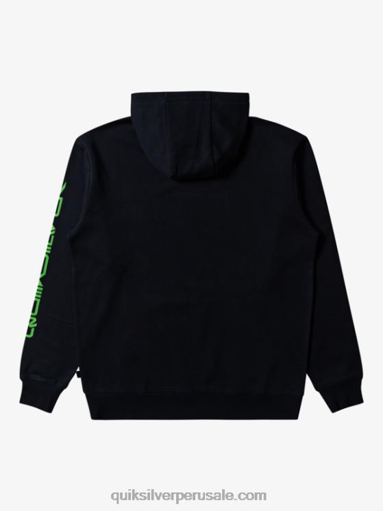 Quiksilver N8LNT641 hombres negro sudadera con capucha y logo omni