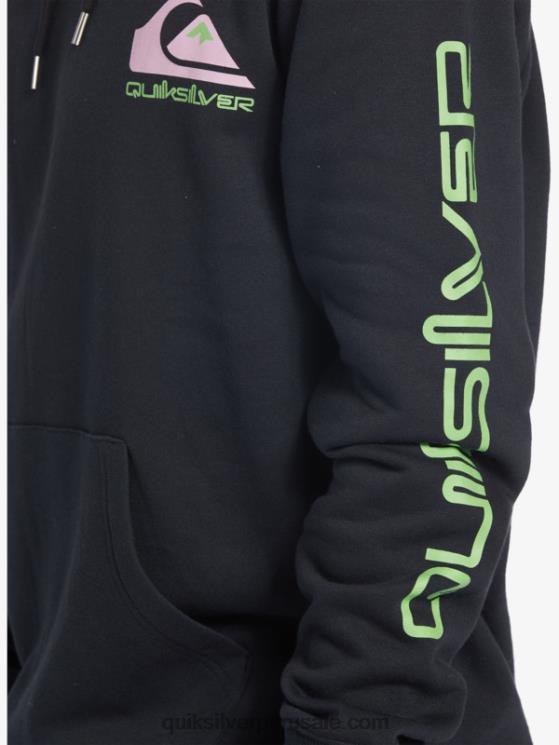 Quiksilver N8LNT641 hombres negro sudadera con capucha y logo omni