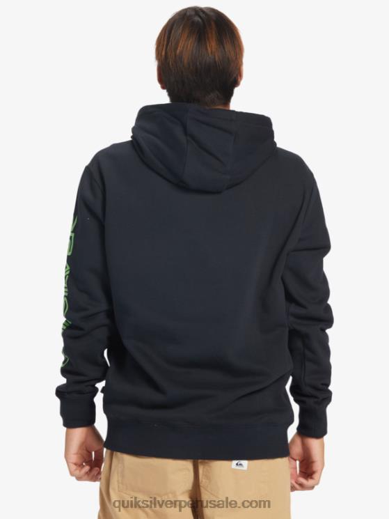 Quiksilver N8LNT641 hombres negro sudadera con capucha y logo omni