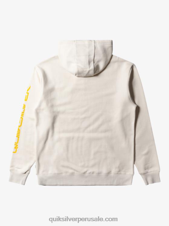 Quiksilver N8LNT642 hombres abedul sudadera con capucha y logo omni