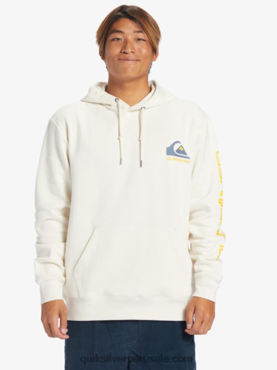 Quiksilver N8LNT642 hombres abedul sudadera con capucha y logo omni