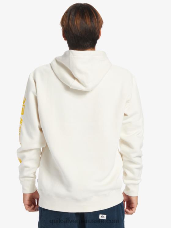 Quiksilver N8LNT642 hombres abedul sudadera con capucha y logo omni