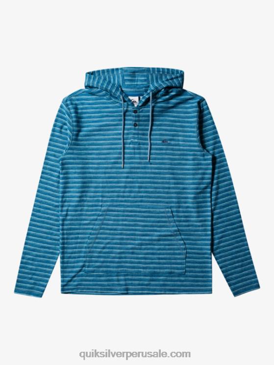 Quiksilver N8LNT743 hombres raya camafeo carlton sudadera con capucha
