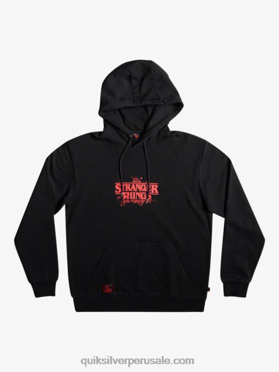 Quiksilver x Stranger N8LNT1806 hombres negro sudadera con logo oficial Things