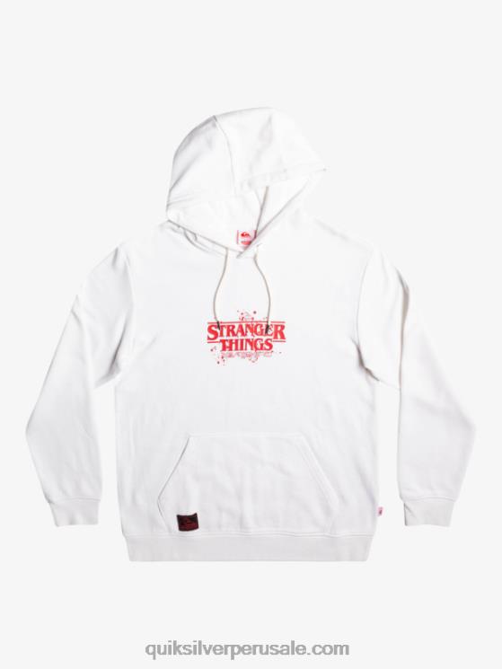 Quiksilver x Stranger N8LNT1807 hombres blanco sudadera con logo oficial Things