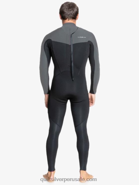 Quiksilver N8LNT1173 hombres negro/bronce Traje de neopreno con cremallera trasera para 4/3 sesiones diarias