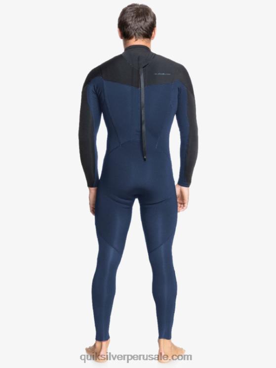 Quiksilver N8LNT1175 hombres azul marino oscuro/negro Traje de neopreno con cremallera trasera para 4/3 sesiones diarias