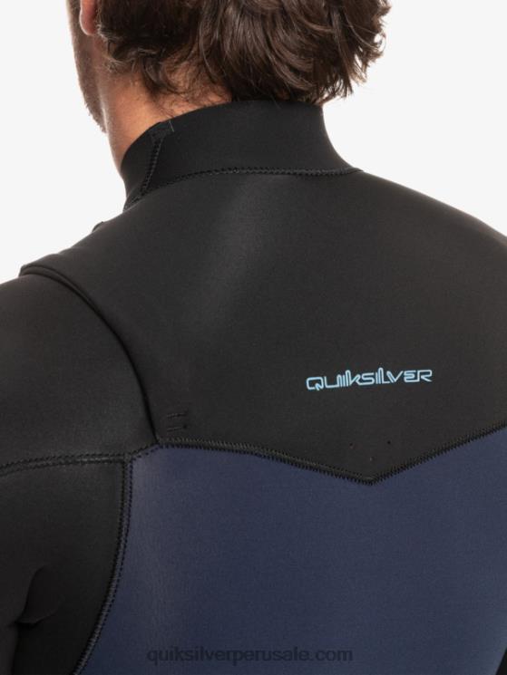 Quiksilver N8LNT1278 hombres azul marino oscuro/negro Traje de neopreno con cremallera en el pecho para 3/2 sesiones diarias